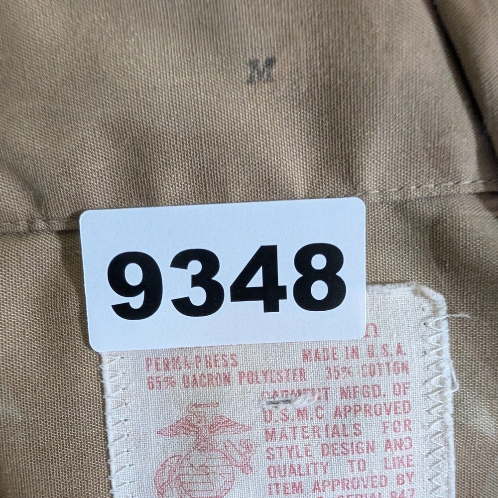 Vintage 60s 70s USMC Shirt Mens M Khaki Miltary BDU Great Northern USA Made - Picture 8 of 8